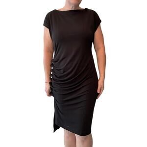 NWT Classic Little Black Dress, Midi, Quiet Luxury, Kenneth Cole NY, Size L